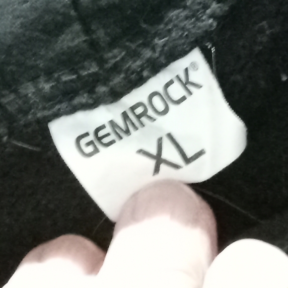 GemRock Fleece Skater Hoodie BLM PullOver M XL Streetwear Black White Grunge - Picture 3 of 10